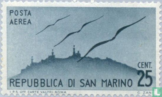 Seagulls over San Marino