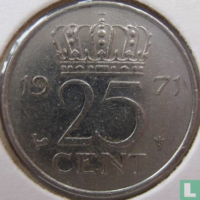 Netherlands 25 cent 1971 - Image 1