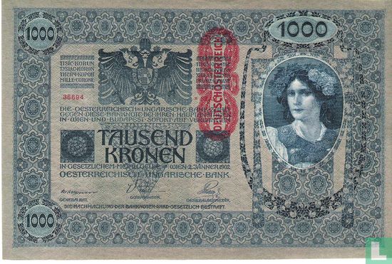 Deutschösterreich 1.000 Kronen ND (1919) P59 - Image 1
