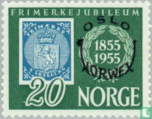 Stamp anniversary, with overprint
