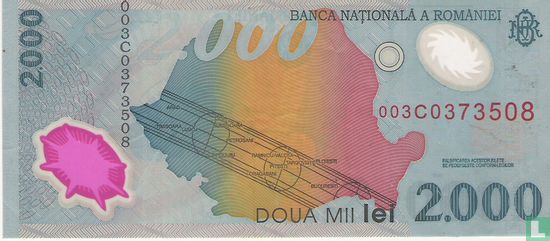 Romania 2,000 Lei 1999 - Image 2