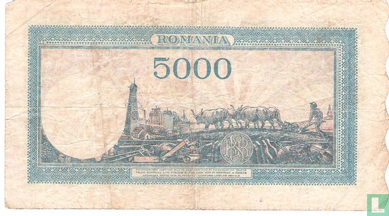 Roemenië 5.000 Lei 1945 - Afbeelding 2