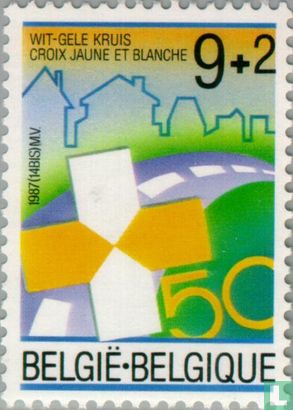Belgische gelb-weißen Kreuz 1937-1987