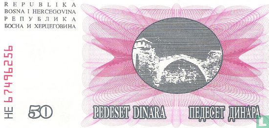 Bosnia and Herzegovina 50 Dinara 1992 - Image 2
