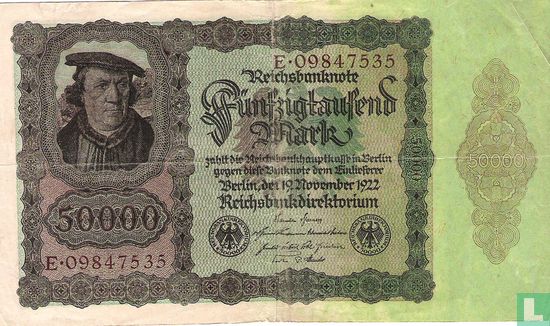 Duitsland 50.000  Mark 1922 (P.80 - Ros.78) - Afbeelding 1