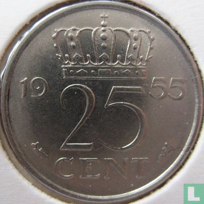 Netherlands 25 cent 1955 - Image 1