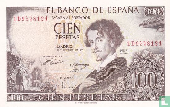 Spanje 100 Pesetas - Afbeelding 1