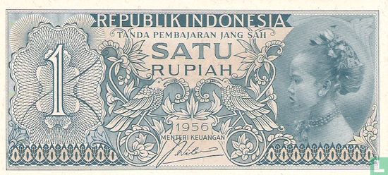 Indonesia 1 Rupiah 1956 - Image 1