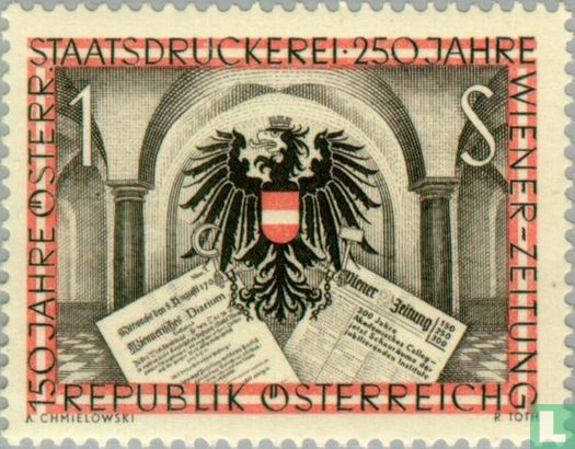Etat autrichien d'impression 150 années