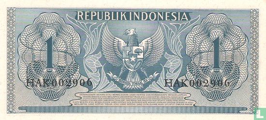 Indonésie 1 Rupiah 1956 - Image 2