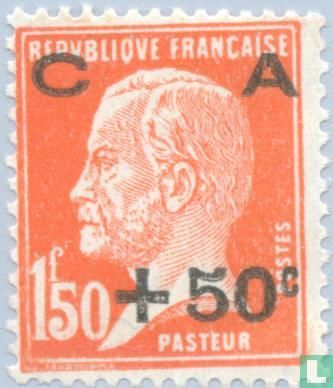 Louis Pasteur, with overprint