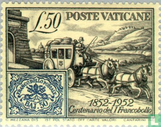 Postzegel kerkelijke staat 100 jaar