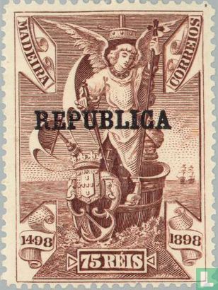 Vasco da Gama stamps Madeira cmd. REPUBLICA