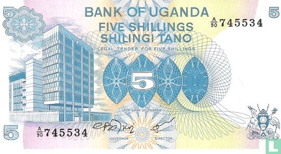 Uganda 5 Schilling - Bild 1