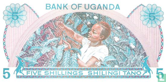 Uganda 5 Schilling - Bild 2