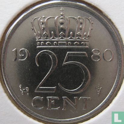 Nederland 25 cent 1980 - Afbeelding 1