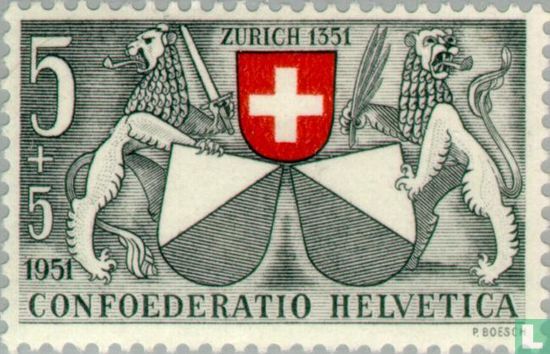 Wappen van Zürich 600 Jahre