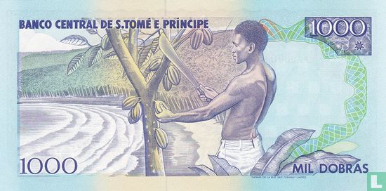 Sao Tomé en Principe 1000 Dobras - Afbeelding 2