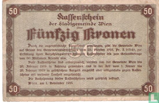 Wien 50 Kronen 1918  - Image 2