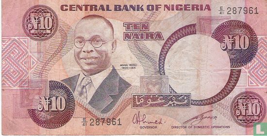 Nigeria 10 Naira ND (1979-) P21c - Afbeelding 1