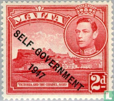 Opdruk "SELF-GOVERNMENT 1947"