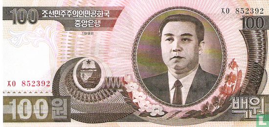 Corée du Nord 100 Won 1992 - Image 1