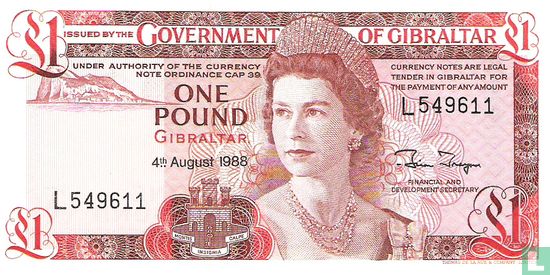 Gibraltar 1 Pound 1988 - Bild 1