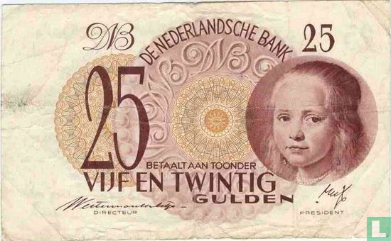 25 florins néerlandais 1945 - Image 1