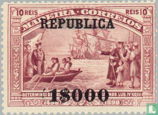 Vasco da Gama timbres Madère cmd. REPUBLICA