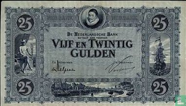 25 guilder Netherlands 1927 - Image 1