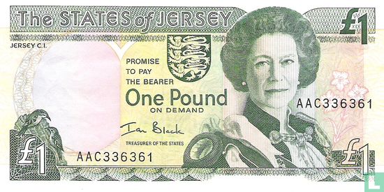 Jersey 1 Pound (3 letters serial # prefix) - Afbeelding 1
