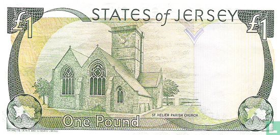 Jersey 1 Pound (3 letters serial # prefix) - Afbeelding 2