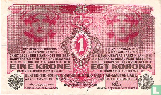 Austria 1 Krone 1916 - Image 1