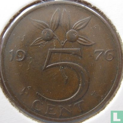 Nederland 5 cent 1976 - Afbeelding 1