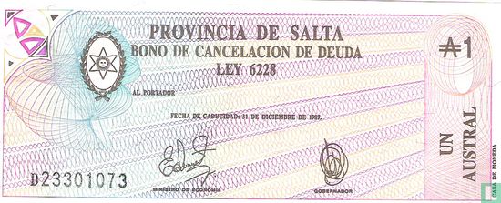 Argentina 1 Austral 1987 (Salta) - Image 1