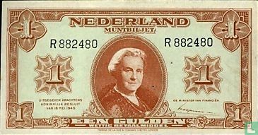 1 guilder Netherlands 1945 - Image 1