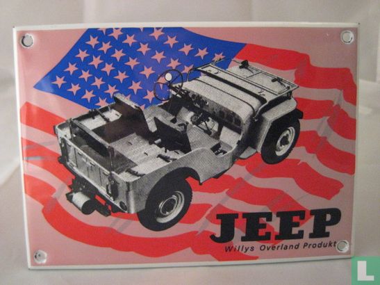Emaille Reklamebord : Jeep