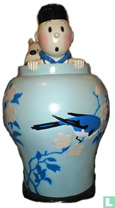 Tintin et Milou dans un vase - Pigeon copie
