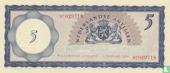 Niederländische Antillen 5 Gulden (PLNA16.1a) - Bild 2