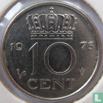 Nederland 10 cent 1973 - Afbeelding 1