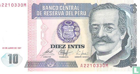 Peru 10 Intis - Image 1