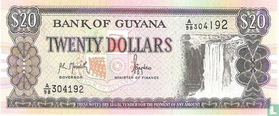 Guyana 20 Dollars ND (1996) - Image 1