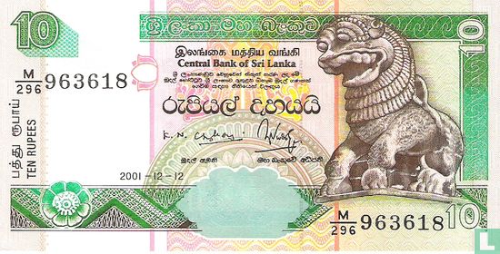 Sri Lanka 10 Rupees  - Image 1