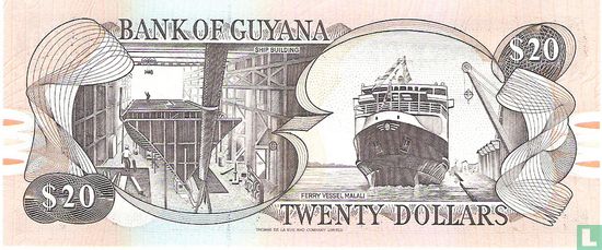 Guyana 20 Dollars ND (1996) - Afbeelding 2