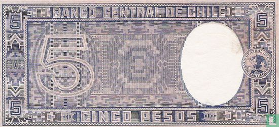 Chili 5 Pesos = ½ Condor ND (1958-59) - Image 2