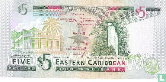 Oost. Caraïben 5 Dollars G (Grenada) - Afbeelding 2