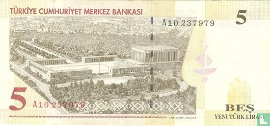 Türkei 5 New Lira 2005 (L1970) - Bild 2