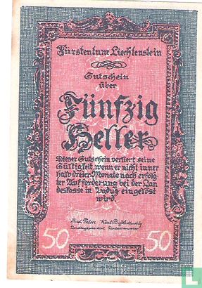Liechtenstein 50 Heller ND (1920) - Image 1