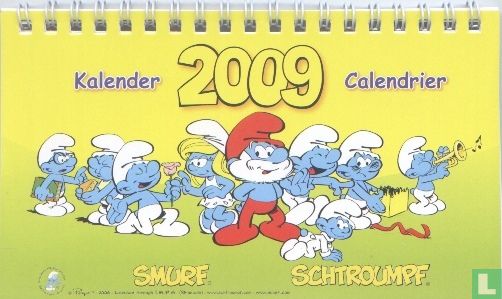 Kalender 2009 Calendrier Smurf Schtroumpf 
