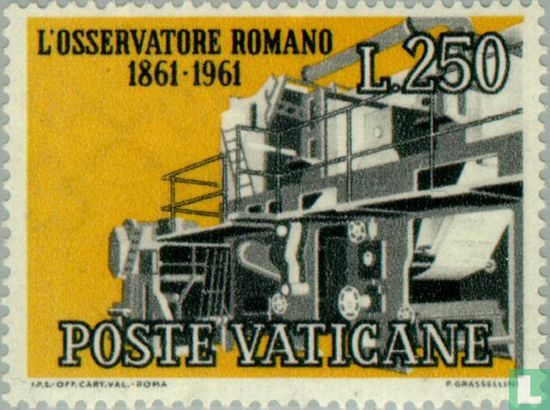 L 'Osservatore Romano 100 Jahre